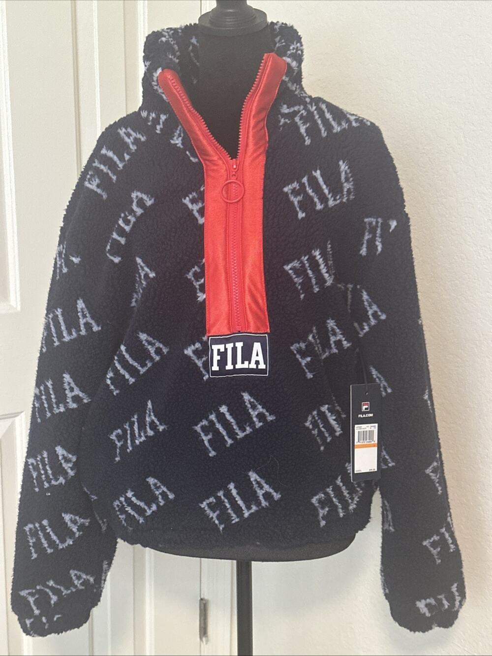 Fila Jayla Sherpa Half-Zip Sweatshirt Womens Active Sweater